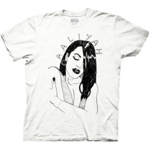 Aaliyah Sketch T-shirt - White