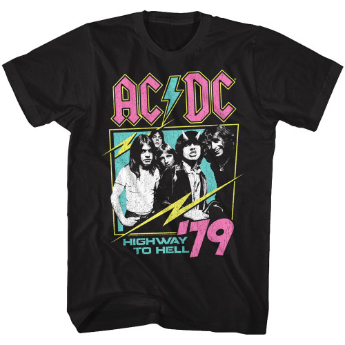 AC/DC Neon Highway T-Shirt - Black