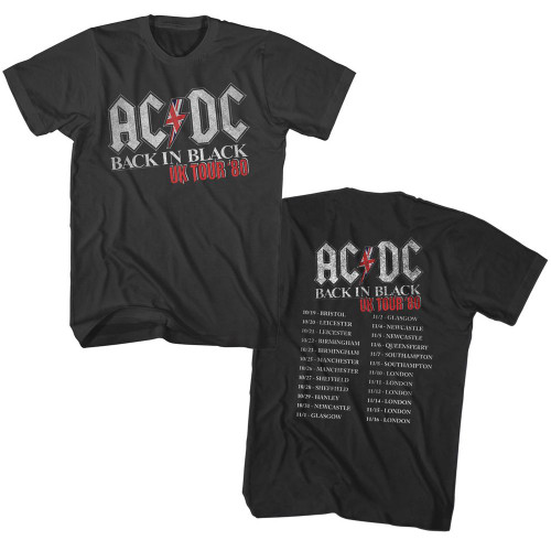 AC/DC Back in Black 1980 UK Tour T-Shirt