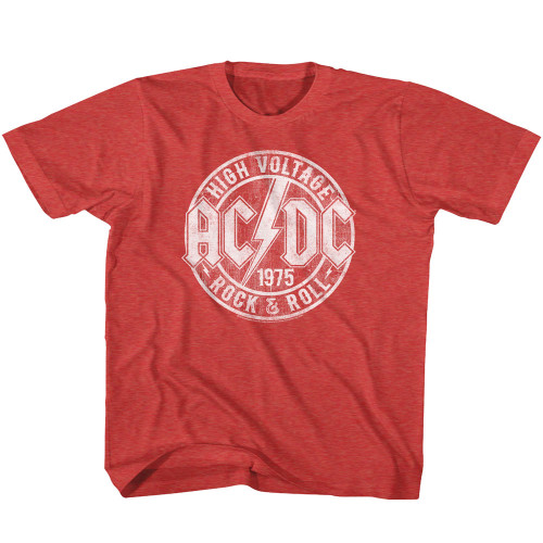 AC/DC High Voltage Rock and Roll Youth T-Shirt - Red