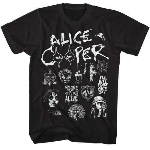 Alice Cooper Collage T-Shirt - Black