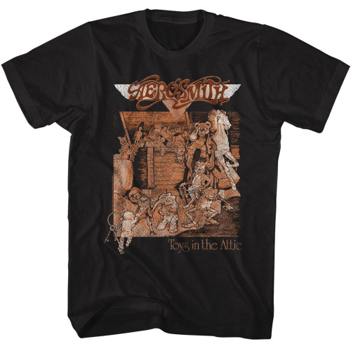 Aerosmith Toys in The Attic Album Cover T-shirt - Black