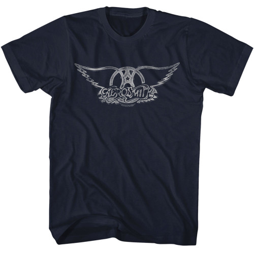 Aerosmith Wings Logo T-Shirt - Blue