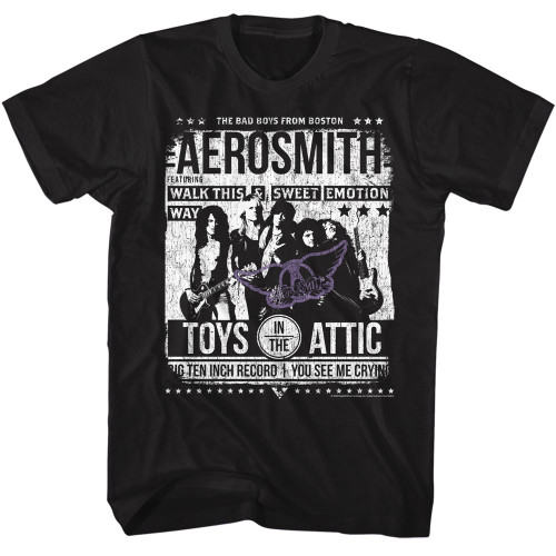 Aerosmith Aero Poster T-Shirt - Black