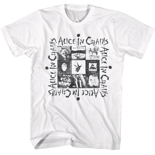 Alice in Chains Multi Albums T-Shirt  - White