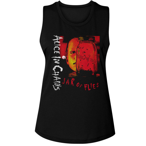 Alice in Chains Jar of Flies Ladies Muscle Tank - Black