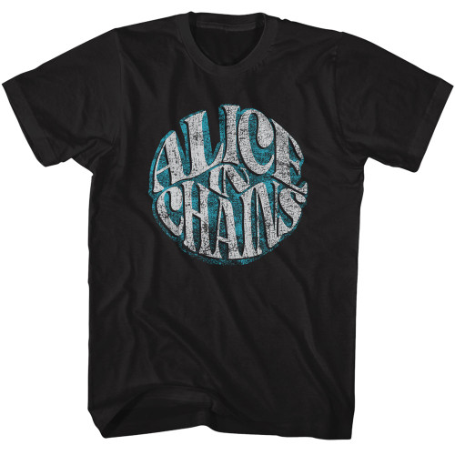 Alice in Chains Circle Text T-Shirt - Black