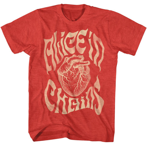 Alice in Chains Heart T-Shirt - Red