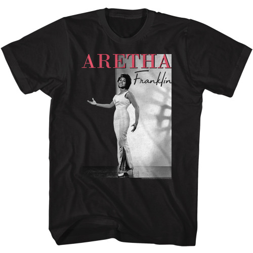 Aretha Franklin Two Tone T-Shirt - Black