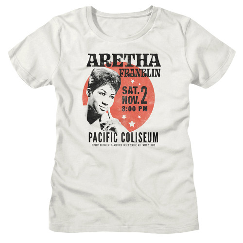 Aretha Franklin Pacific Coliseum Women's T-Shirt - White