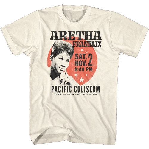 Aretha Franklin Pacific Coliseum T-Shirt - Tan