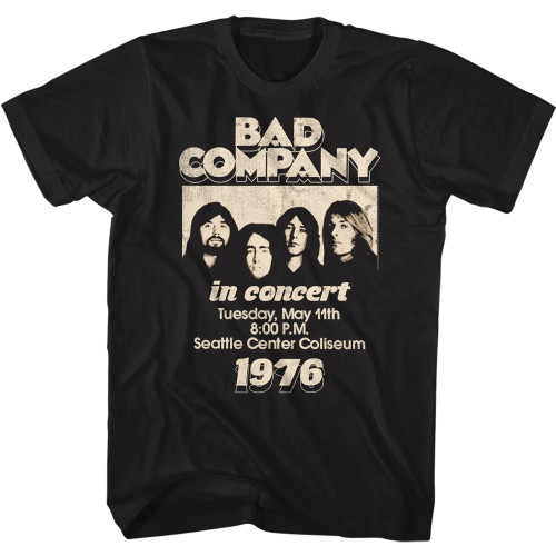 Bad Company In Concert 1976 T-Shirt - Black