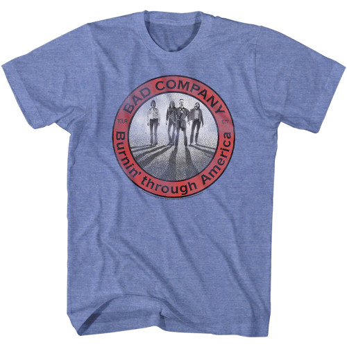 Bad Company Burning Through America T-Shirt - Blue