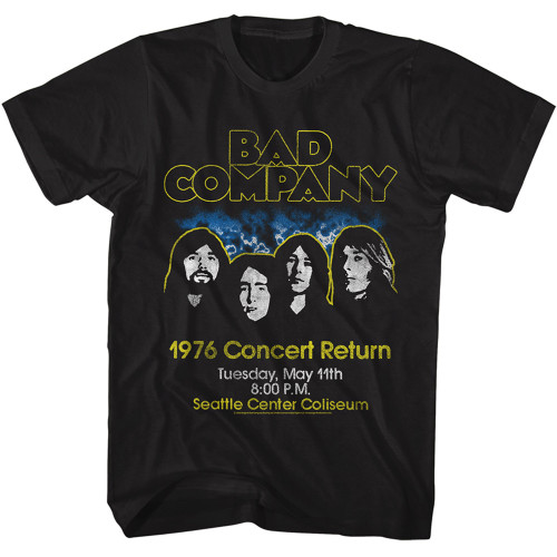 Bad Company 1976 Concert Return T-Shirt - Black