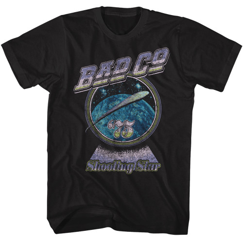 Bad Company 1975 Pastel Shooting Star T-Shirt - Black