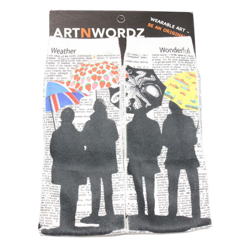 ArtnWordz Out + About The Beatles Silhouette Crew Socks