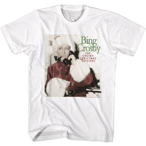 Bing Crosby Christmas Sessions Album T-Shirt - White