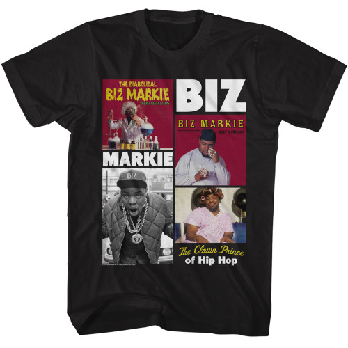 Biz Markie Clown Prince Collage T-Shirt - Black