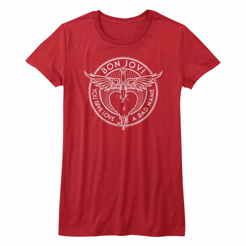 Bon Jovi Bad Name Women's T-Shirt - Red