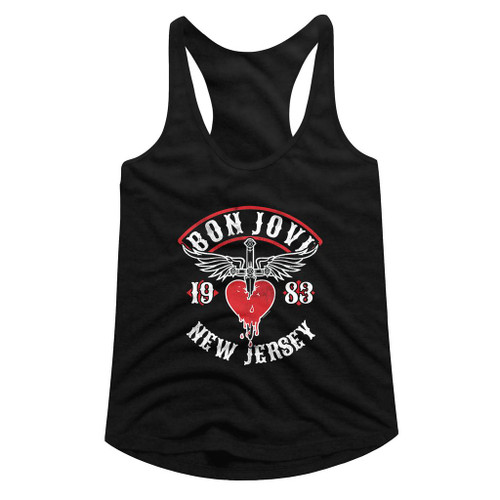 Bon Jovi 1983 New Jersey Women's Tank Top - Black