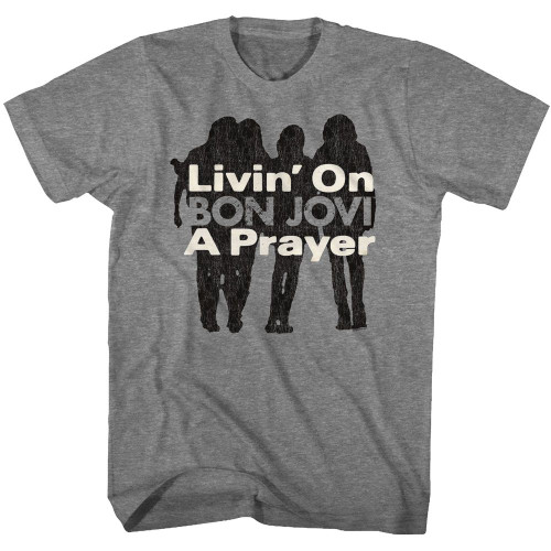 Bon Jovi Livin' On a Prayer T-Shirt - Gray