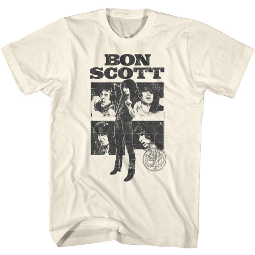 Bon Scott Collage T-Shirt - Tan