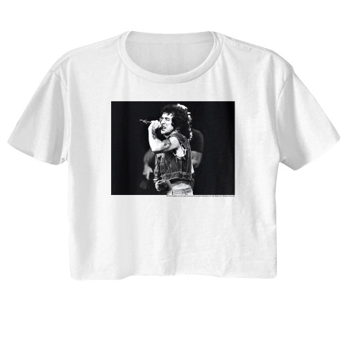 Bon Scott Black & White Bon Crop-Top - White