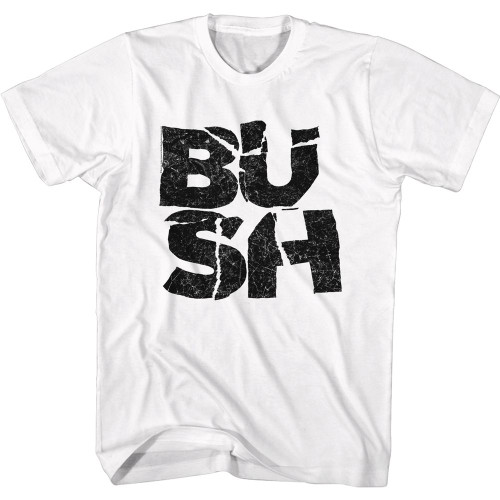 Bush Cracked Logo T-Shirt - White