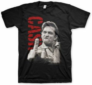 Johnny Cash Flipping The Bird T-Shirt