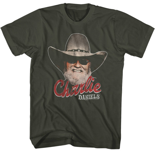 Copy of Charlie Daniels Band Smiling Face T-Shirt - Smoke