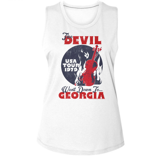 Charlie Daniels Band Devil USA Tour Muscle Tank - White