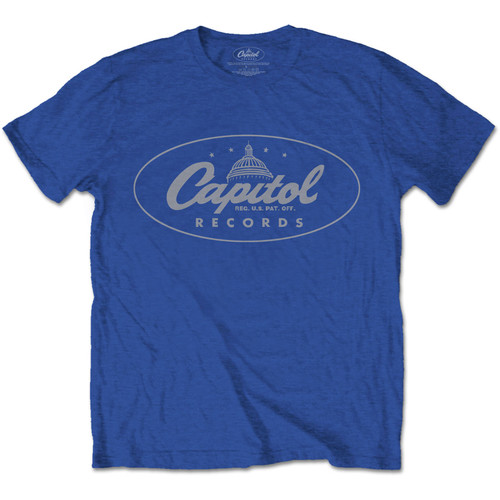 Capitol Records Classic Logo Blue T-Shirt - Blue