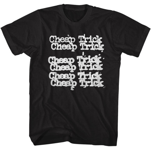 Cheap Trick Name Repeat T-Shirt - Black