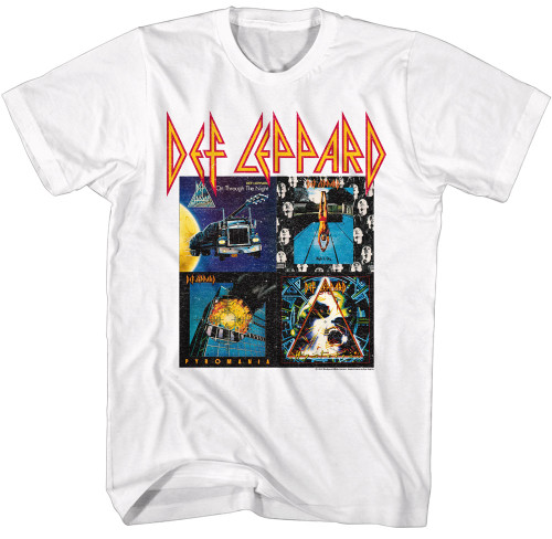 Def Leppard 80s Album White T-Shirt