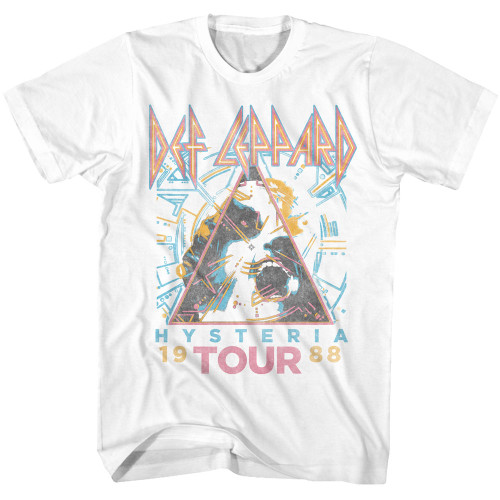 Def Leppard Hysteria Tour 1988 T-Shirt - White