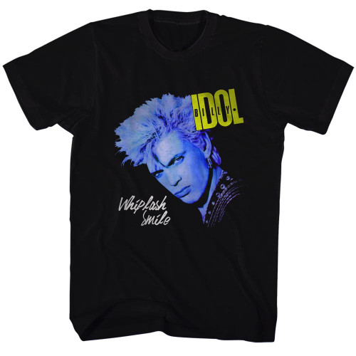 Billy Idol Whiplash Smile Black T-Shirt - Black