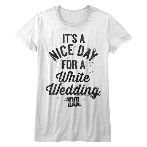 Billy Idol Nice Day Ladies T-Shirt - White