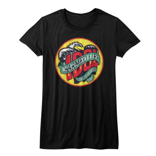 Billy Idol Charmed Life Ladies T-Shirt - Black