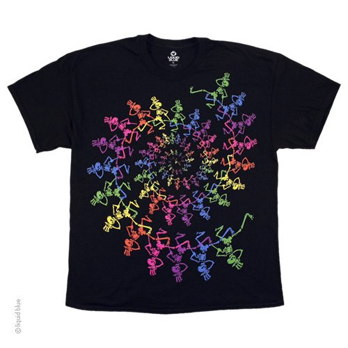 Grateful Dead Spiral Skeletons T-shirt