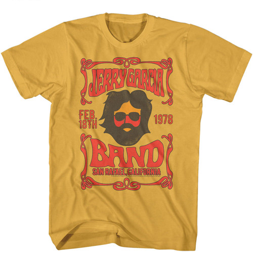 Jerry Garcia Art Nouveau Ornamental T-Shirt - Yellow