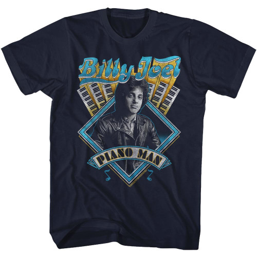 Billy Joel Classic Piano Man T-Shirt - Blue