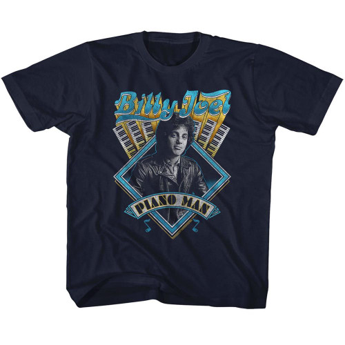 Billy Joel Piano Man Youth T-Shirt - Blue