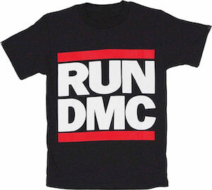 Run DMC Logo Black T-Shirt