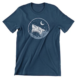 Shark In Moonlight Shirt