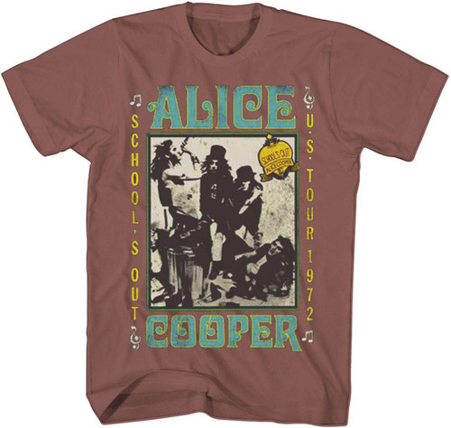 Alice Cooper School's Out 1972 US Tour T-Shirt