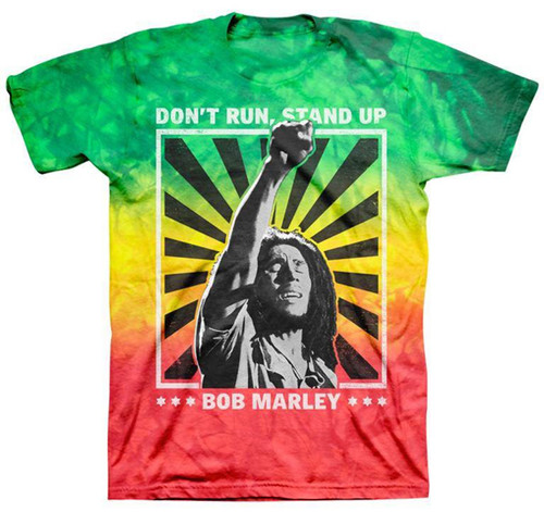 Bob Marley Don't Run|Stand Up Tie Dye T-Shirt